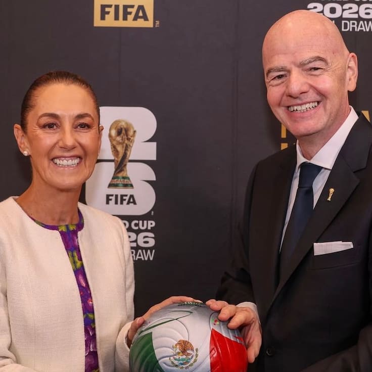 Gianni Infantino respalda a Claudia Sheinbaum y a México como sede del Mundial