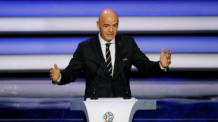 El presidente de la FIFA, Gianni Infantino, elogió los preparativos de la Copa del Mundo Rusia 2018