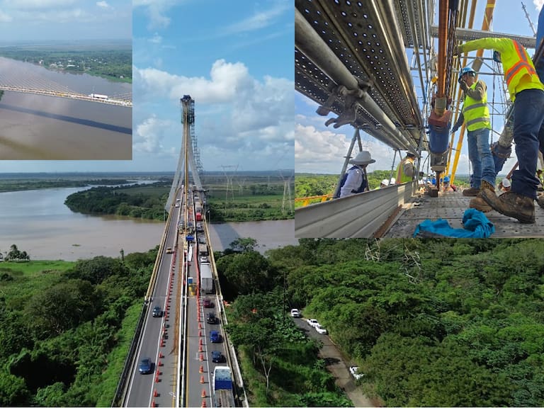 La rehabilitación del primer puente atirantado de México, incluye la sustitución de 68 tirantes y beneficiará a miles de usuarios entre Minatitlán y Coatzacoalcos, informó la SICT.