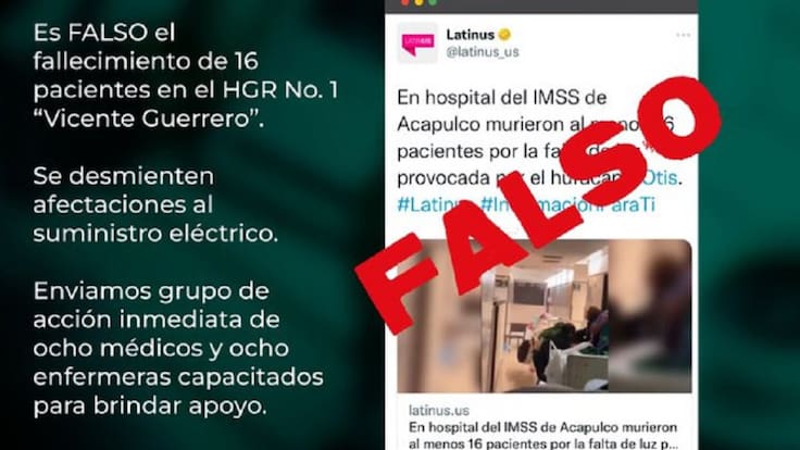 Falso que hayan muerto 16 personas en hospital de Acapulco: IMSS