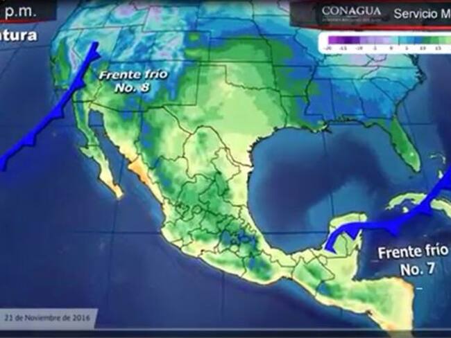 Pronóstico del Tiempo del 21 de noviembre