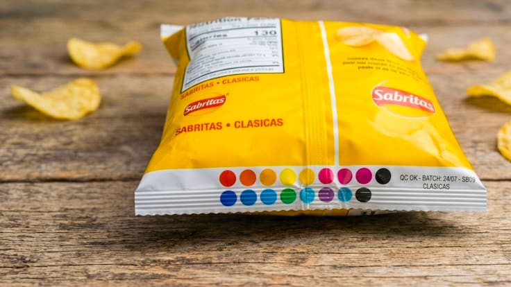 Qué significan los círculos de colores que vienen impresos al reverso de las bolsas de papas