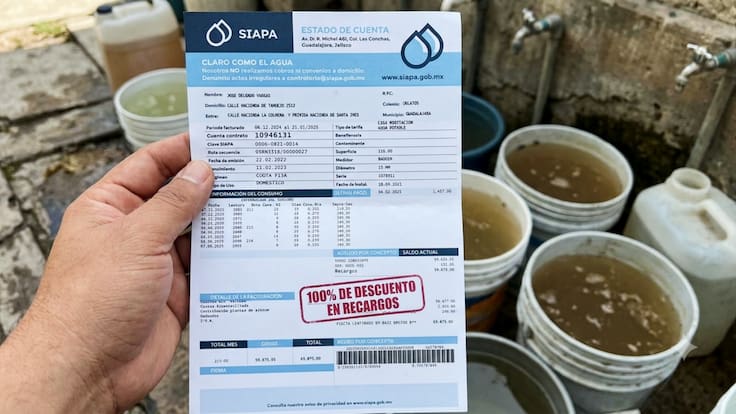 Hasta 100% de descuento en recargos de agua en Guadalajara: así compensan la mala calidad en Jalisco