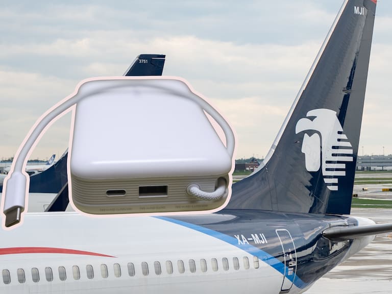 Una power bank explotó en un avión de Aeroméxico. IA