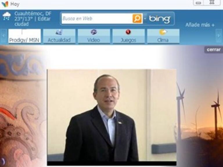 Utiliza Calderón Hotmail para difundir Tercer Informe