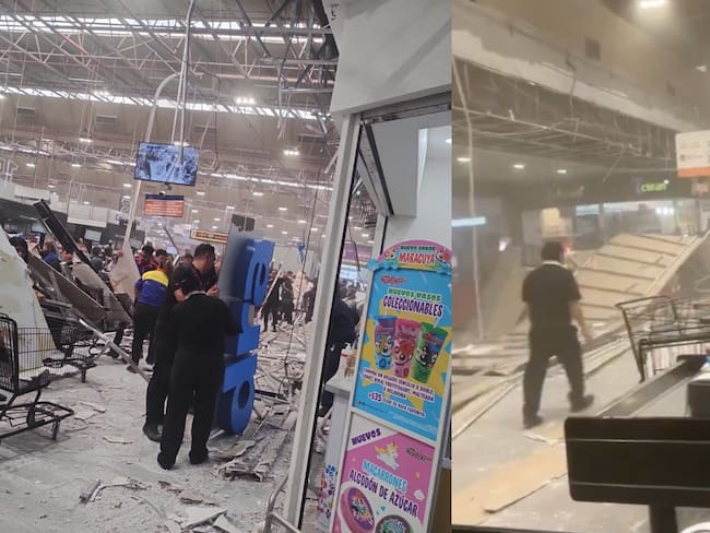 Se desploma el techo de un supermercado en Pabellón del Valle, reportes indican que hay 2 heridos