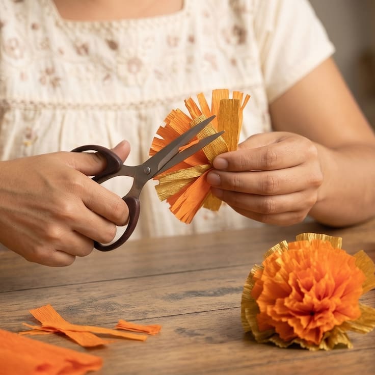 Cómo hacer flores de cempasúchil de papel crepé para tu ofrenda: fáciles, económicas y listas en minutos