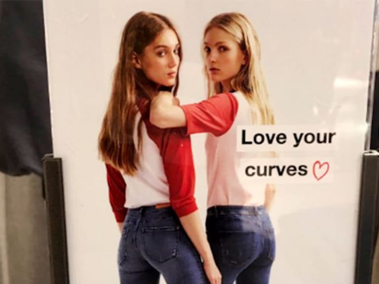 Critican a tienda de ropa por asociar el lema &#039;ama tus curvas&#039; con modelos delgadas
