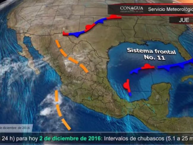 Pronóstico del Tiempo del 02 de diciembre