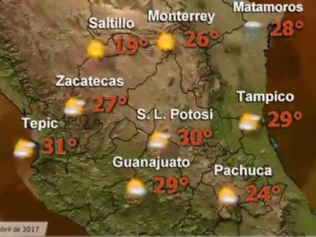 Se esperan temperaturas frescas en la mayor parte del territorio nacional