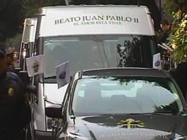 Despliegan operativo por traslado de reliquias de Juan Pablo II