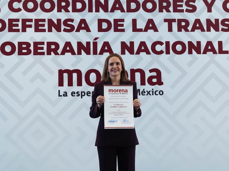 “Un error no define mis convicciones”, afirma la coordinadora de la Defensa de la Transformación y la Soberanía Nacional en Nuevo León, Clara Luz Flores cuestionada por su pasado.FOTO: CAMILA AYALA BENABIB/CUARTOSCURO.COM