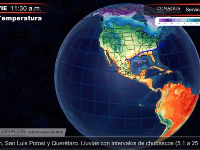 Pronóstico del Tiempo del 04 de noviembre