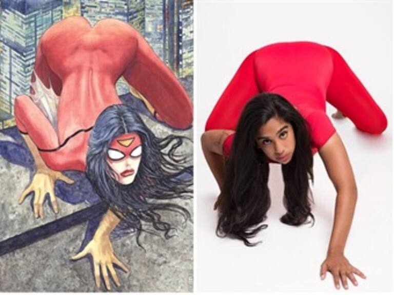 Mujeres recrean las poses que hacen las superheroínas y este fue el resultado
