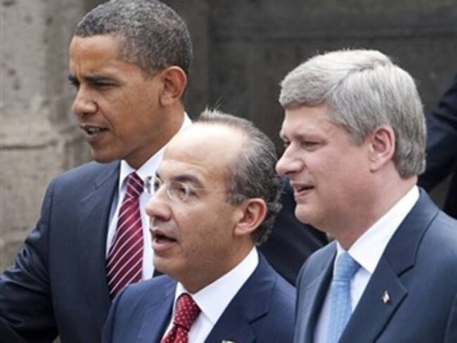 Alistan encuentro entre Calderón, Obama y Harper