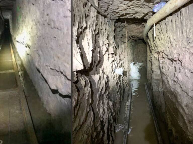 Así es el túnel descubierto en la frontera entre Estados Unidos y México