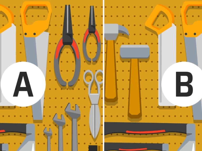 Busca las 8 diferencias entre los 2 tableros de herramientas