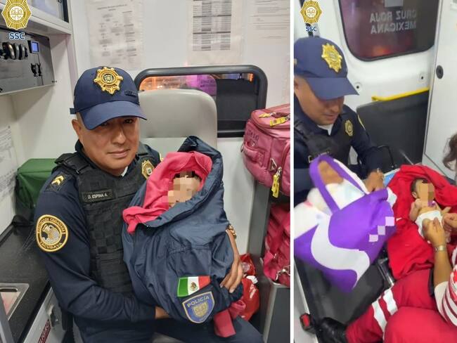 Policías resguardan a bebé abandonado en calles de la alcaldía Miguel Hidalgo