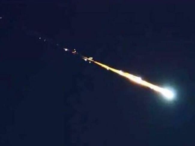 Así fue captada la caída del meteorito en México