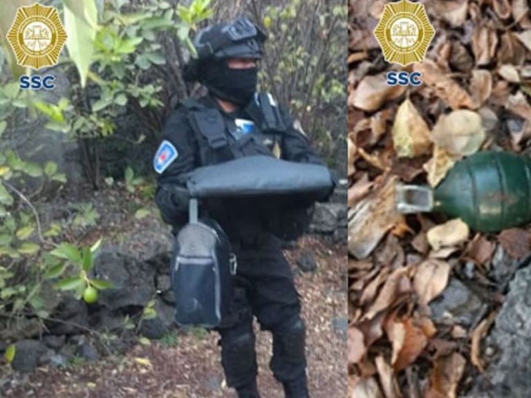 Aseguran policías granada hallada en un domicilio de Tlalpan