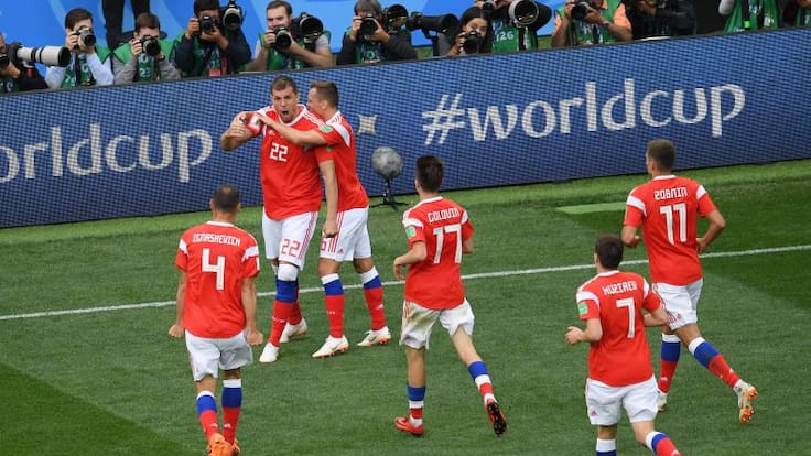 Rusia goleó a Arabia en el debut del Mundial 2018