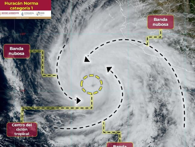 ‘Norma’ ya es huracán categoría 1