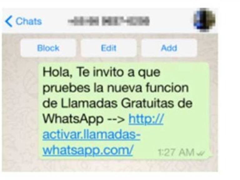 Cibercriminales en llamadas de WhatsApp