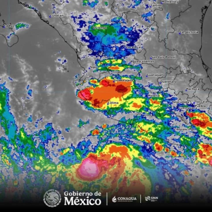 Alerta por depresión tropical Diecisiete-E: Se intensificará a huracán categoría 3