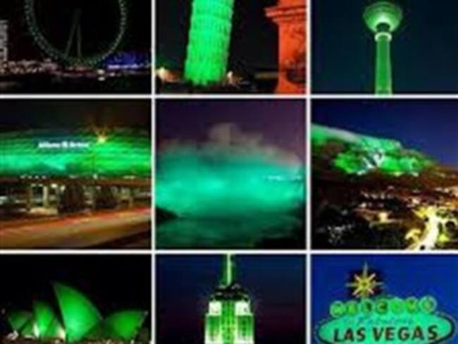 Monumentos del mundo se pintan de verde para celebrar el 'Día de San Patricio'