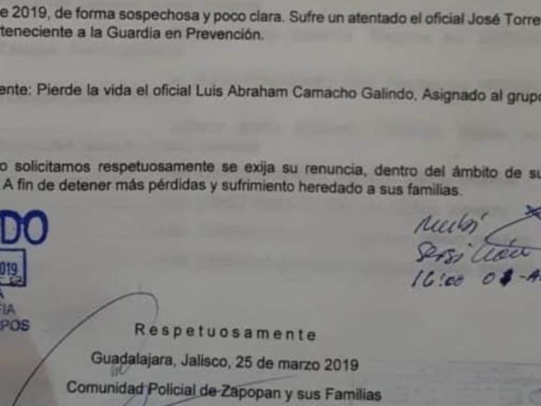 Policías zapopanos exigirían renuncia del comisario; Pablo Lemus desmiente