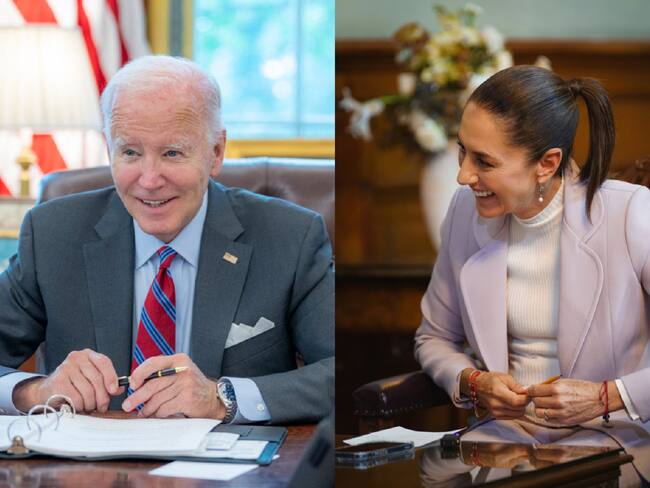 Joe Biden y Claudia Sheinbaum sostienen la primera llamada presidencial