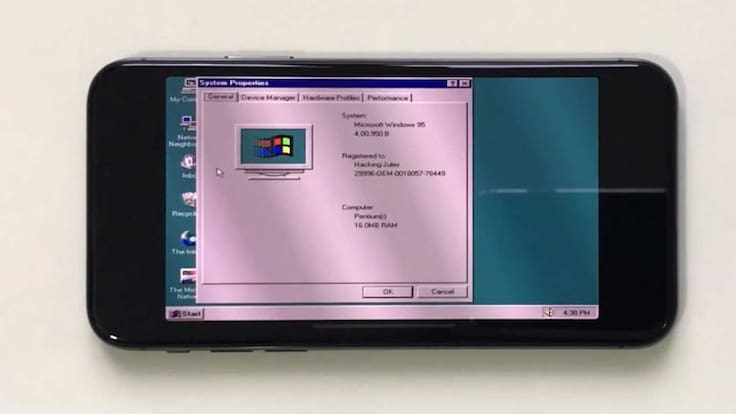 [Video] Youtuber instala Windows 95 en un iPhone X