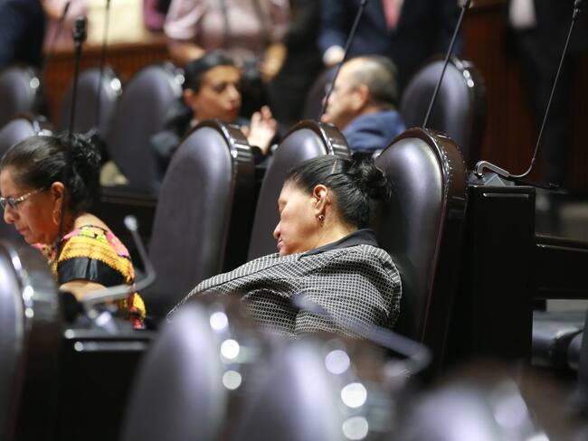 Diputada de Morena se queda dormida en plena sesión