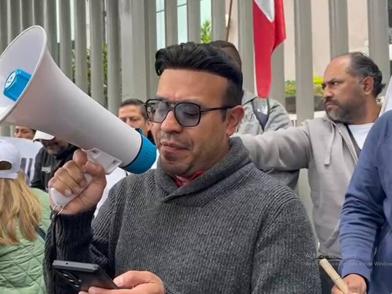 Carlos Ávila Secretario de Juzgado de Circuito encabezó el discurso en exigencia de diálogo con la presidenta de México