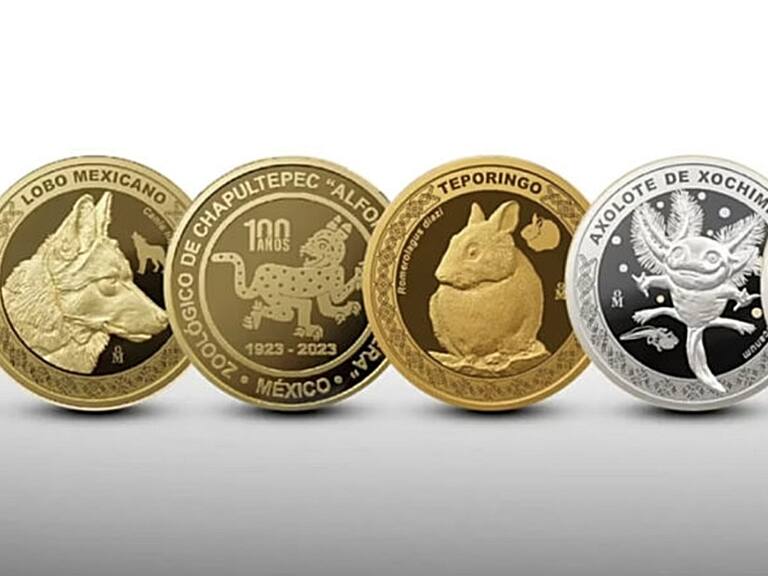 SEGOB | Imagen ilustrativa de las monedas por el centenario del Zoológico de Chapultepec