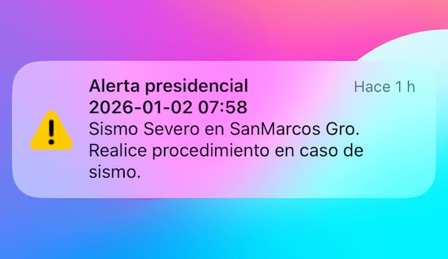 La Alerta Presidencial dio aviso del movimiento telúrico como un "Sismo Severo".