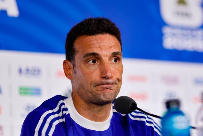Lionel Scaloni en conferencia de prensa