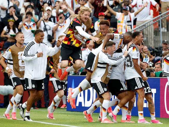 La Selección Alemana celebrando