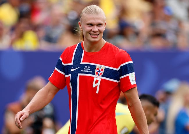Erling Haaland contra Brasil