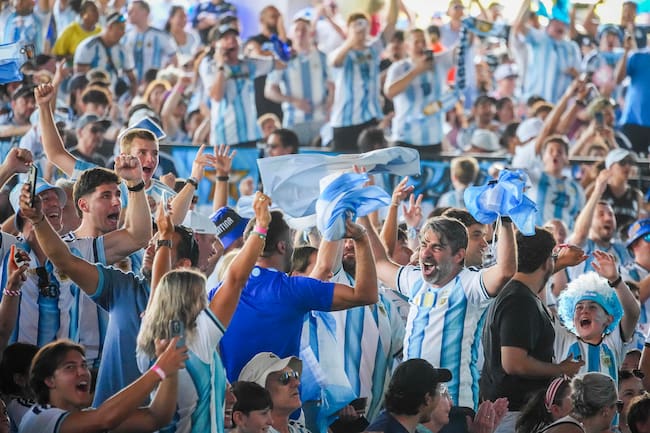 Argentinos en el Fan Fest en Dallas