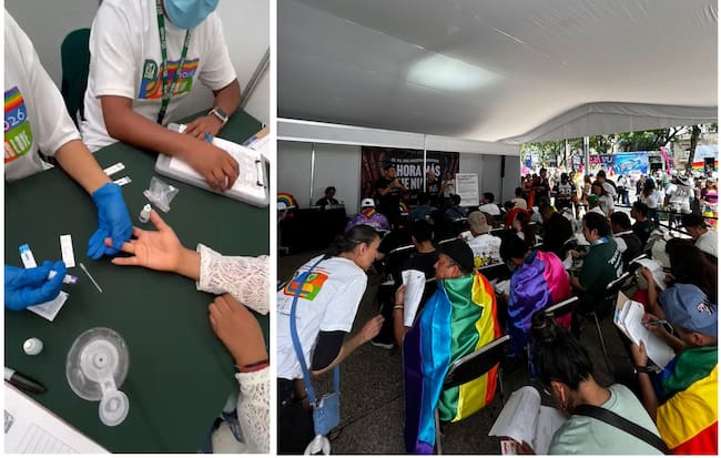 La comunidad y personas ajenas a ella, acudieron a la charla y toma de muestra de pruebas rápidas de VIH y ETS.
