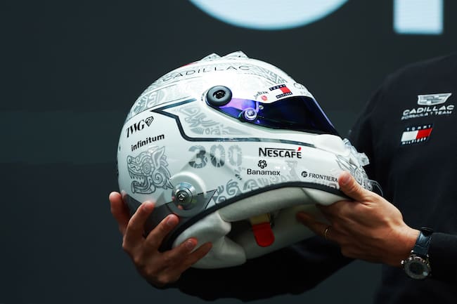 El casco que usará "Checo" en el GP de México