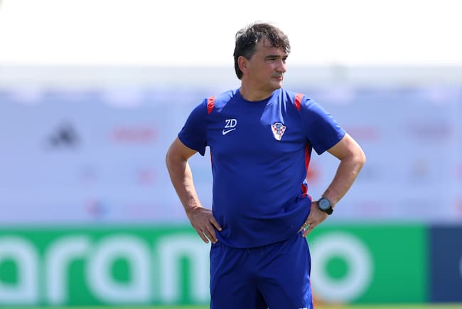 Zlatko Dalić durante un entrenamiento de Croacia