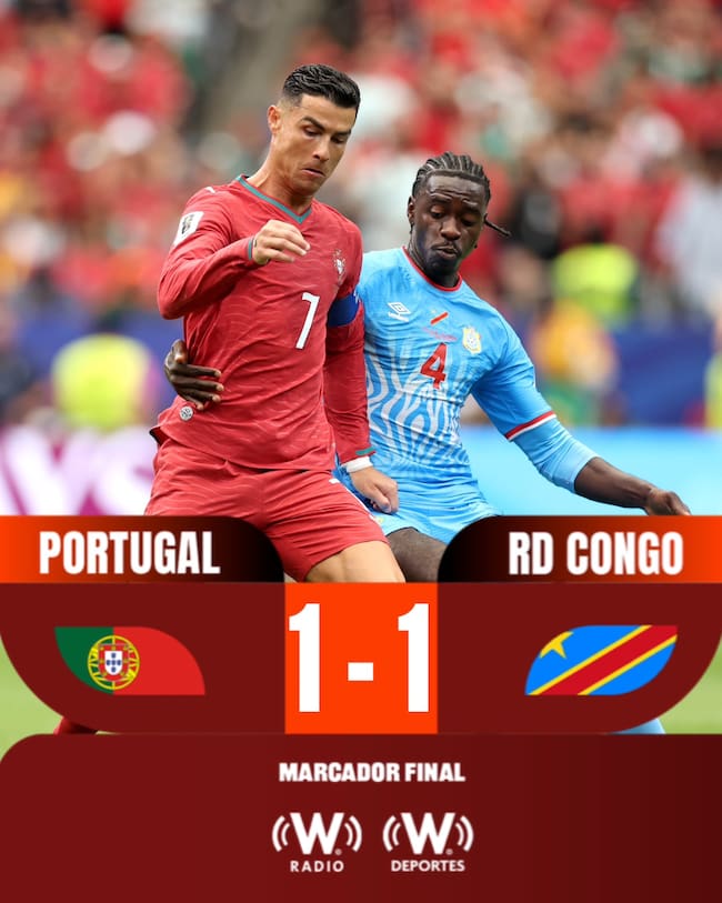 Portugal y RD del Congo empatan 1-1