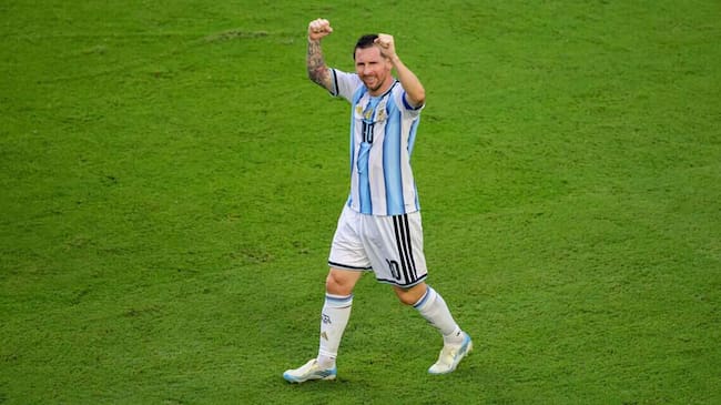 Lionel Messi después de anotar ante Cabo Verde