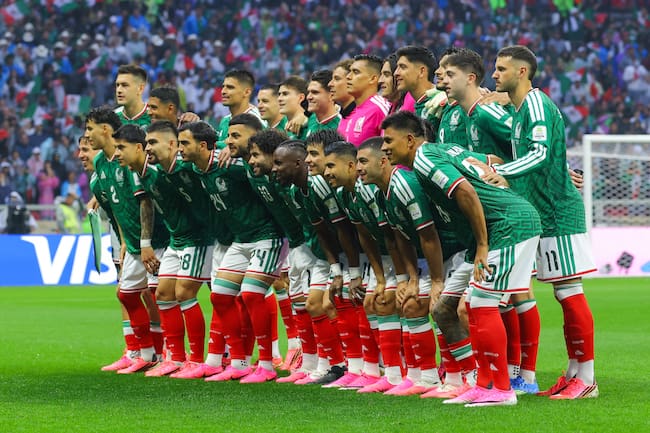 Foto de México antes del juego de Octavos de Final
