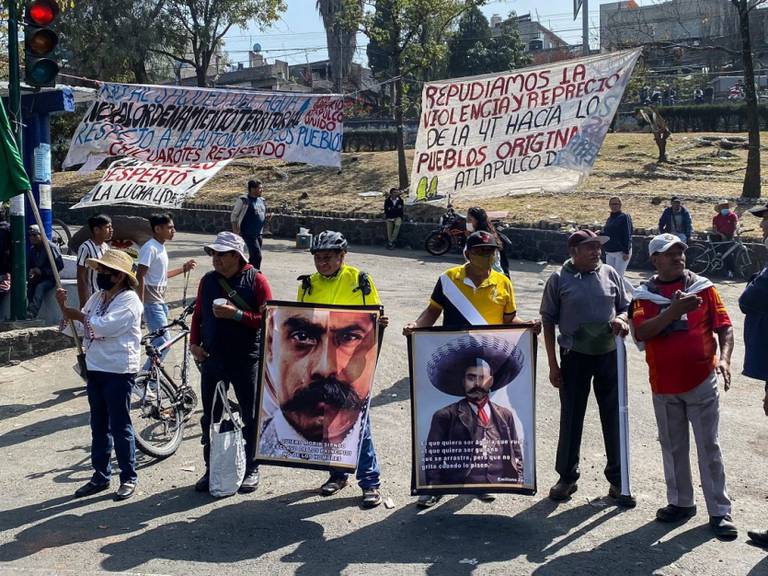  Continúan bloqueos en Xochimilco en contra de obras de SACMEX