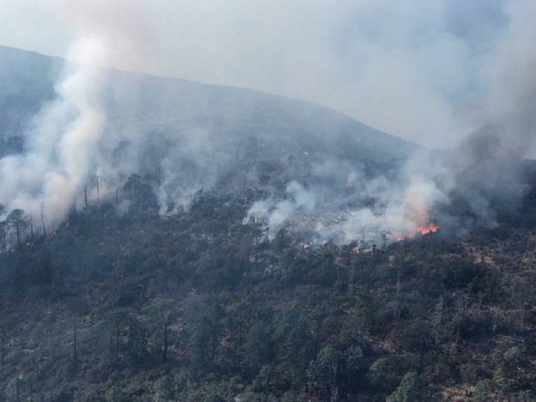 Sigue la lucha por sofocar incendio en Coahuila y Nuevo León: Conafor
